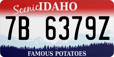ID license plate 7B6379Z