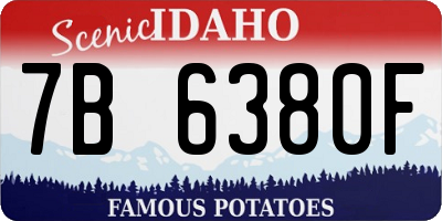 ID license plate 7B6380F