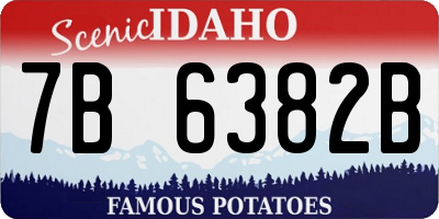 ID license plate 7B6382B