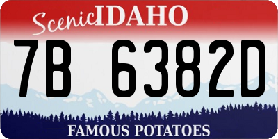 ID license plate 7B6382D