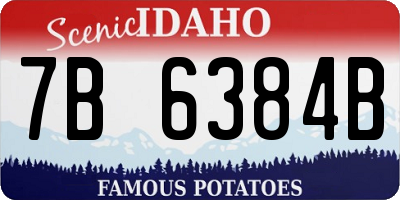 ID license plate 7B6384B