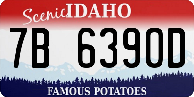 ID license plate 7B6390D