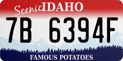 ID license plate 7B6394F