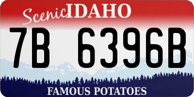 ID license plate 7B6396B