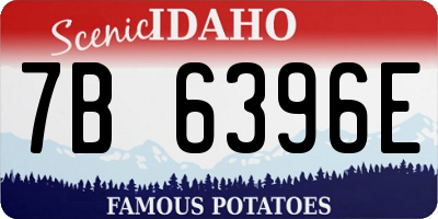 ID license plate 7B6396E