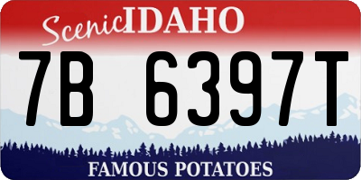 ID license plate 7B6397T