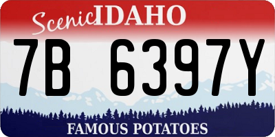 ID license plate 7B6397Y