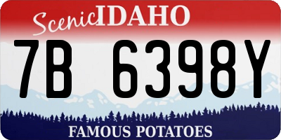 ID license plate 7B6398Y