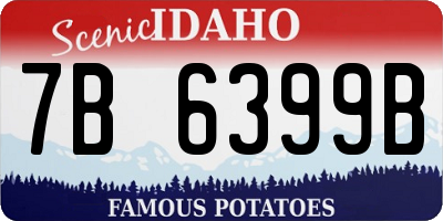 ID license plate 7B6399B