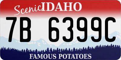 ID license plate 7B6399C