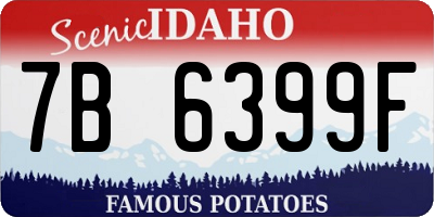 ID license plate 7B6399F