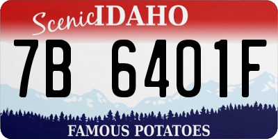 ID license plate 7B6401F