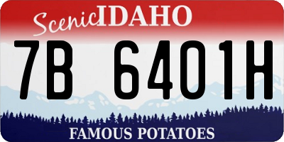 ID license plate 7B6401H
