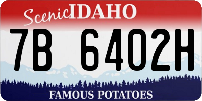 ID license plate 7B6402H