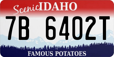 ID license plate 7B6402T