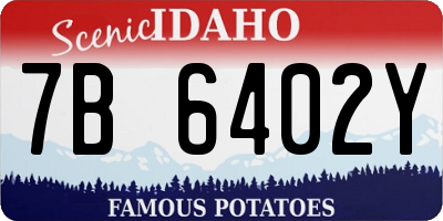 ID license plate 7B6402Y