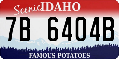 ID license plate 7B6404B