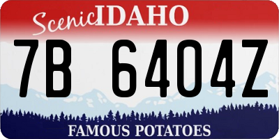 ID license plate 7B6404Z