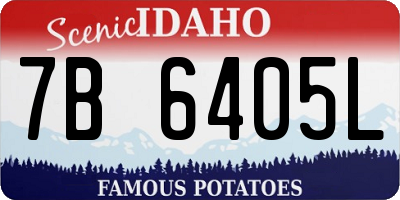 ID license plate 7B6405L