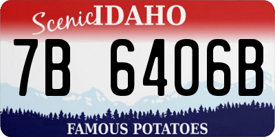 ID license plate 7B6406B