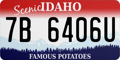 ID license plate 7B6406U