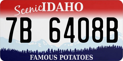 ID license plate 7B6408B