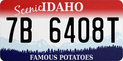 ID license plate 7B6408T