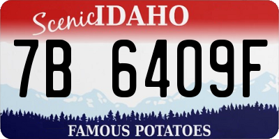 ID license plate 7B6409F