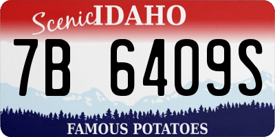 ID license plate 7B6409S