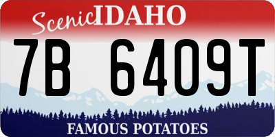 ID license plate 7B6409T