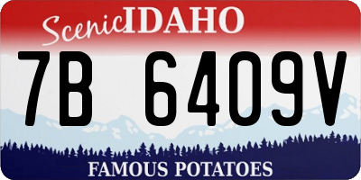ID license plate 7B6409V