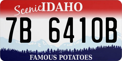 ID license plate 7B6410B