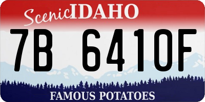 ID license plate 7B6410F