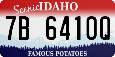 ID license plate 7B6410Q