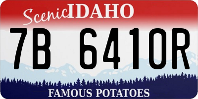 ID license plate 7B6410R