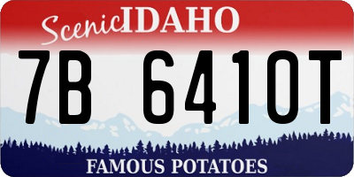ID license plate 7B6410T