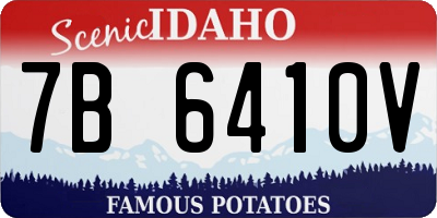 ID license plate 7B6410V