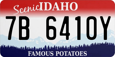 ID license plate 7B6410Y