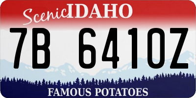 ID license plate 7B6410Z