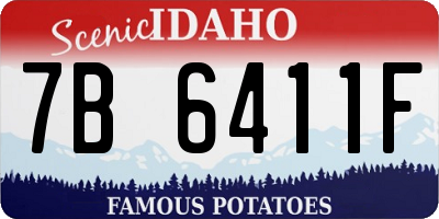 ID license plate 7B6411F