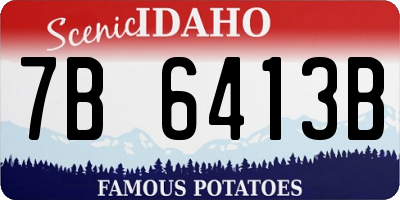 ID license plate 7B6413B