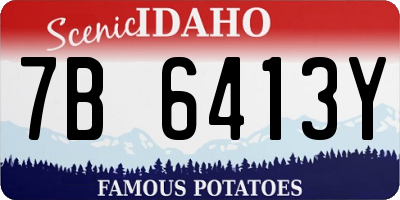ID license plate 7B6413Y