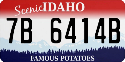 ID license plate 7B6414B