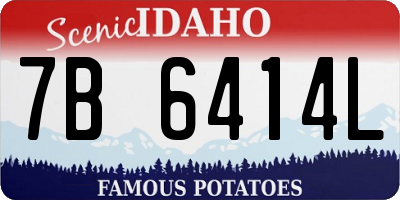 ID license plate 7B6414L
