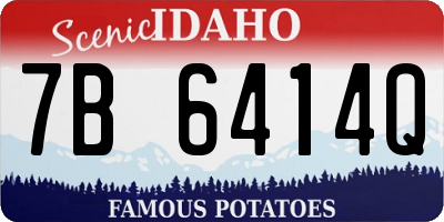 ID license plate 7B6414Q
