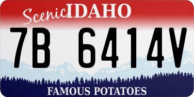 ID license plate 7B6414V