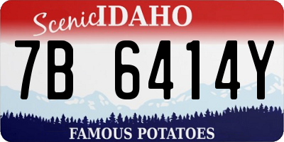 ID license plate 7B6414Y