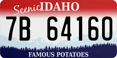 ID license plate 7B6416O