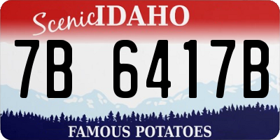 ID license plate 7B6417B