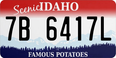 ID license plate 7B6417L